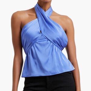 French Connection Inu Satin Halter Top